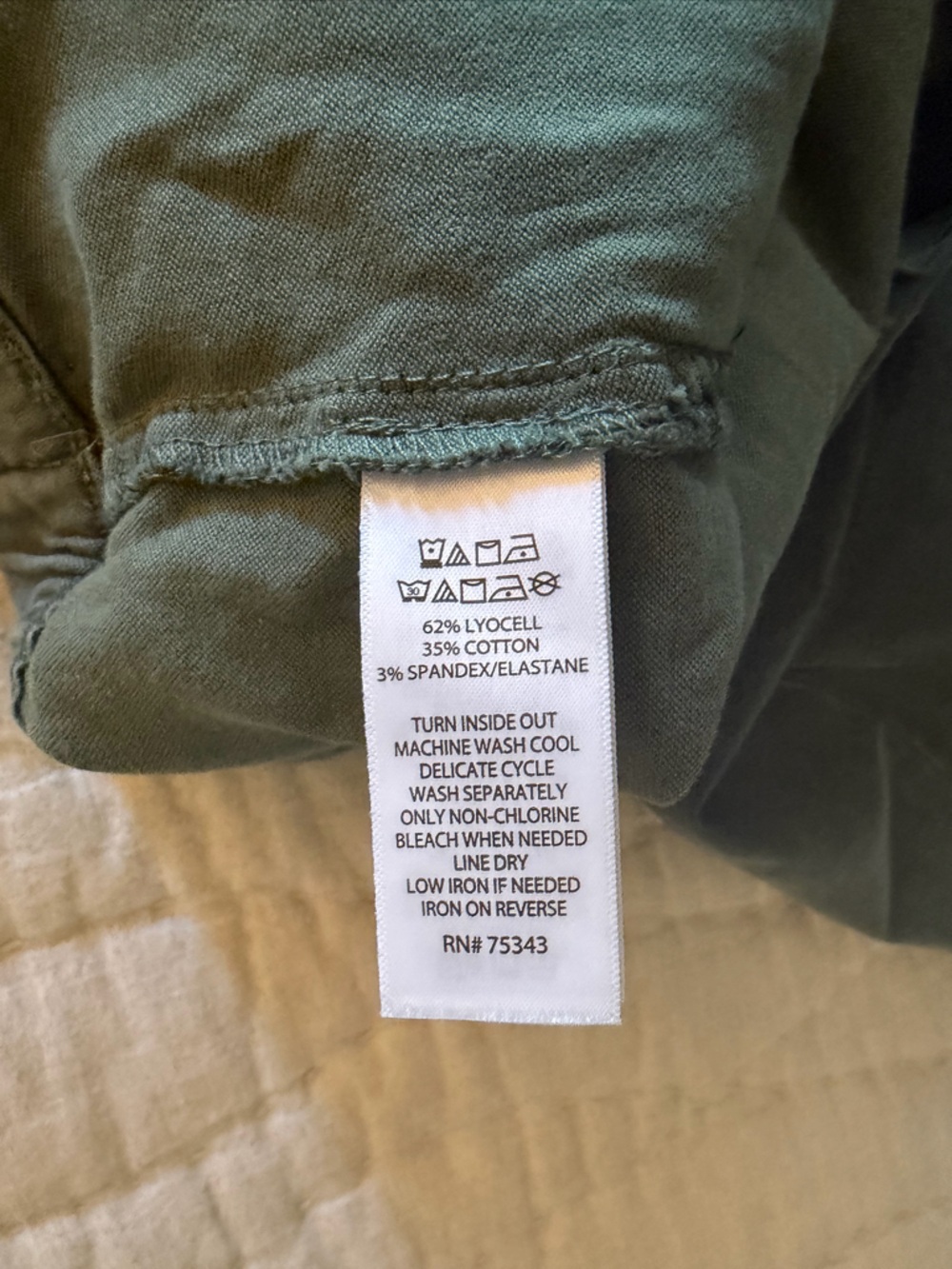 💚 NWT Joie olive green wide leg utility pants sz 10 - Picture 6 of 9